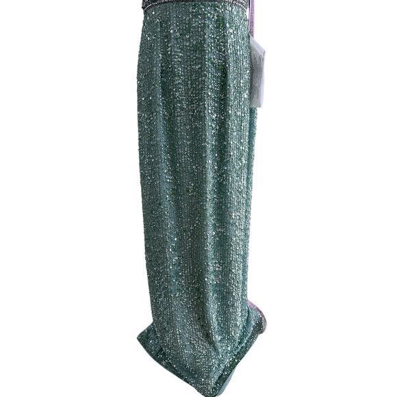 Mac Duggal 10839 Jewel Neck Sequin Gown Dress Mint Size 6 NWT - Picture 8 of 15